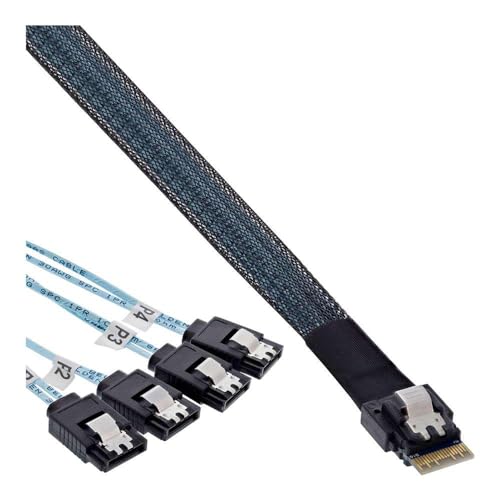 Cable Inline SFF-8654 a 4X SATA 7-Pin 0.5 m