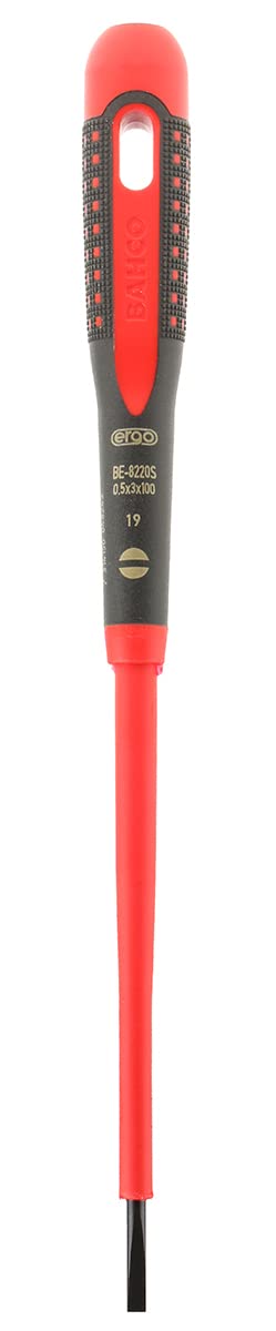 Bahco BE-8220S ERGO Slotted Screwdriver Insulated 1000V Max Comfort