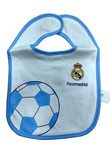 Real Madrid Pack 2 Unidades Babero Bebé 0 a 1 año color Azul