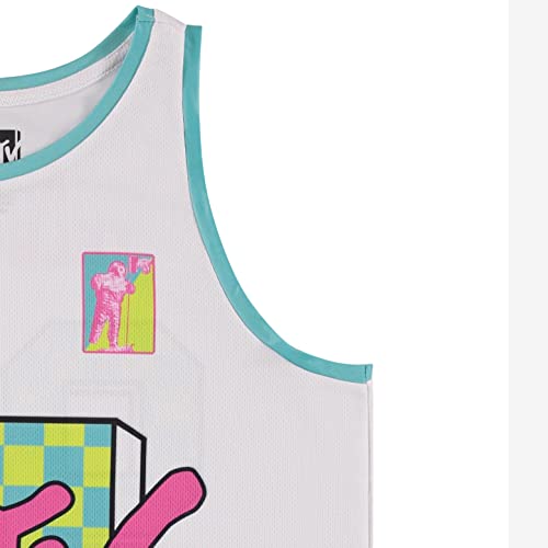 Mtv 90S Classic Shows Tank - Mens Iconic Mesh Tank Basketball Jersey (White, X-Large) #TOP3