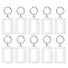 Produktbild Meetory 10x Picture Blank Acrylic Keyrings Clear Make Your Own Photo Keyrings Insert Photo by Meetory