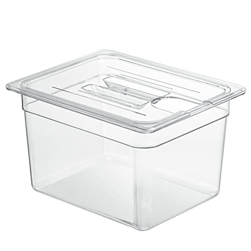 Comparison: Best Sous Vide Container 9 Sous Vide Container with Lid 11 Liter/12 Quarts for Virtually All Immersion Circulators Cookers Crystal Clear Transparent Polycarbonate Accessories Kit (12 Quats with Lid)