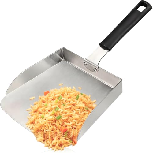 Griddle Spatula Large Griddle Scoop Stainless Steel 7.6 x 7.6