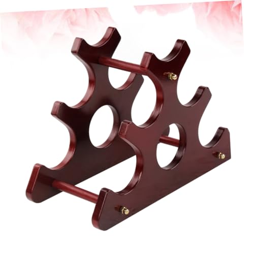 Soporte para botellas de vino de madera sólida KICHOUSE miniatura 6