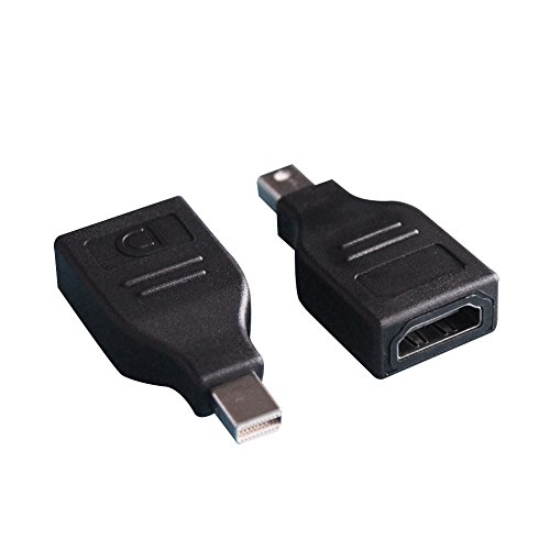 REY Adaptador Convertidor Mini DP (DisplayPort) Macho a HDMI Hembra 1080p.