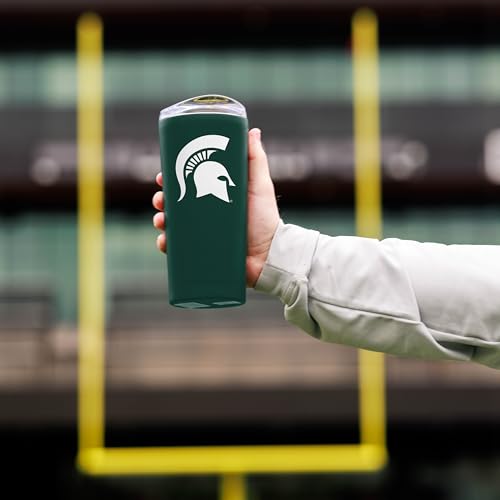 Image of Logo Brands NCAA 20 oz Powder Coat Stainless Tumbler -Double-Wall Insulated Everday Tumbler for Hot or Cold Drinks, High Lip Lid, Team Color