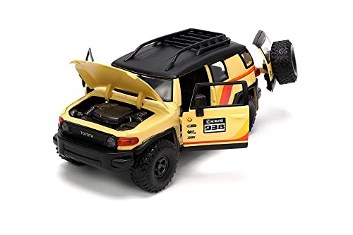 ModelToyCars Toyota FJ Cruiser #938 con Ruedas Extras, Amarillo - Jada Toys 33028 Escala 1:24 Modelo Diecast miniatura 6