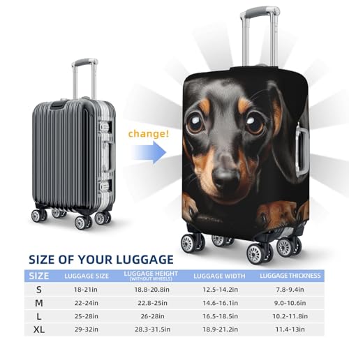 Luggage Cover Elastic Suitcase Cover Protector Pad Dachshund Luggage Covers Travel Suitcase Covers Carry On Luggage Sleeve Suitcase Baggage Sleeve for Adult Travel2