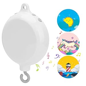 FITNATE Babybettwäsche Rotierende Spieluhr, Mobile Spieluhr, Baby Spieluhr mit 3 Aufkleber, eine 128M SD Karte und 35…