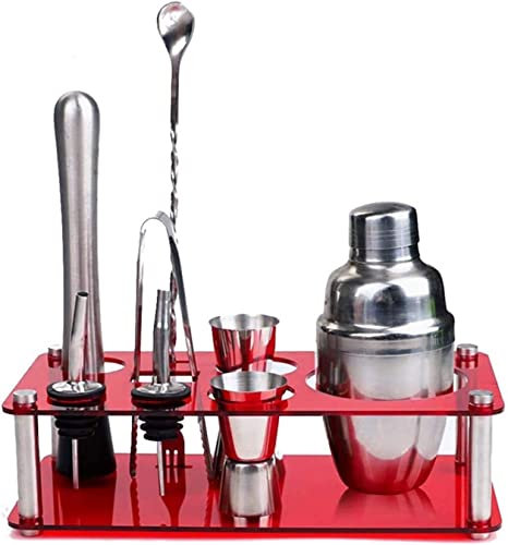 Kit de Bartender con 9 Piezas y Soporte, Acero Inoxidable miniatura 1