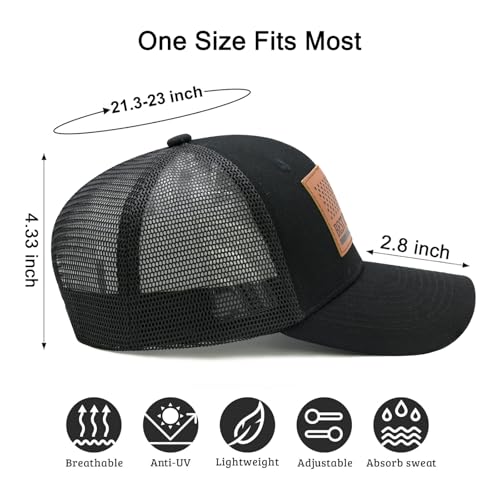 Image of Waldeal Papa Trucker Hat, Adjustable Snapback Dad Hats for Men, Fathers Day Birthday Gifts from Daughter