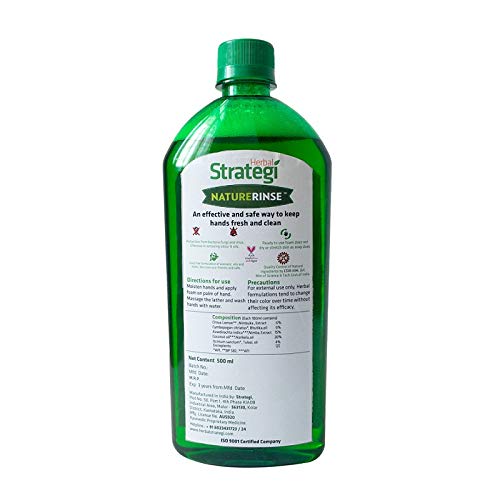 Herbal Strategi – Nature Rise Hand Sanitizer | 100% Herbal | Foam Hand Wash| Made with Lemongrass, Neem Oil, Lemon Oil, Tulsi Oil & Coconut Oil | Eco-friendly & Biodegradable | 500mL (Refill) image 3
