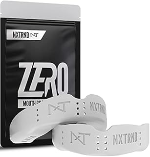 2 Pack Nxtrnd Zero Mouth Guard Sports – 1.6 mm Ultra Thin Professional Mouthguards for Boxing, MMA, Sparring, Wrestling, Football, Lacrosse and Other Sports (White)