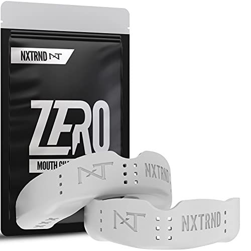 2 Pack Nxtrnd Zero Mouth Guard Sports – 1.6 mm Ultra Thin Professional Mouthguards for Boxing, MMA, Sparring, Wrestling, Football, Lacrosse and Other Sports (White)