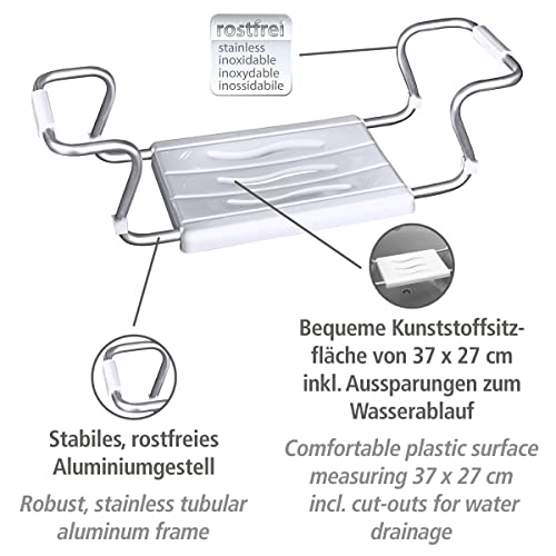 Siège de baignoire robuste 120 kg avec structure alu extensible - 5
