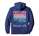 Portland Vintage Oregon Mountain Design | Enjoy Rose City, Mt Hood, the Pacific Northwest Mountains and Lakes with this Distressed Retro PDX Gift.