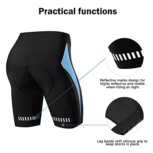 NOOYME Pantalon Corto Ciclismo Mujer Acolchado 4D Pantalones Corto Bicicleta Mujer con Gel Acolchado Pantalones Cortos De Ciclism para Mujer Pantalon Ciclismo Mujer ​Culotte Ciclismo Mujer - imagen 3