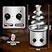 ZEVELOO Chocolate Fountain Machine Electric Chocolate Fondue Fountain Machine Stainless Steel 4-Pound Capacity for Chocolate Candy Butter Cheese (4-Tier)