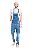Passform: Slim Fit USKEES Latzhose, Skinny Fit - Lightwash Denim Overalls Slim Leg Jean Herren JESSE2NEWLIGHT-32W