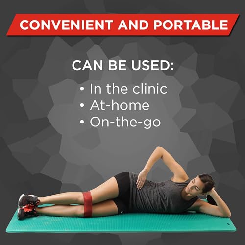 Image of TheraBand Professional Latex Resistance Band Loop for Lower Pilates, Crossfit, Yoga, Toning, Stretching, Physical Therapy, Strength Training Without Weights, Portable Fitness, and Core Fitness- Red | Lower Pilates, Crossfit, Yoga, Toning, Stretching, Physical Therapy, Strength Training, Portable, Core Fitness