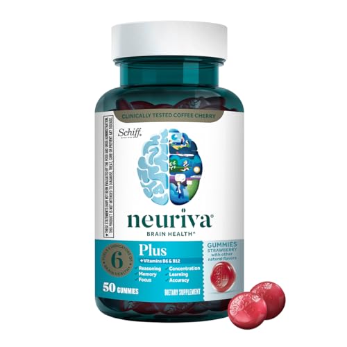 NEURIVA Plus Decaffeinated Nootropic Brain Supplements for Memory, Focus,...