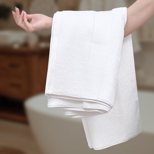 White Classic 8541798893 Wealuxe White Bath Towels 24X50 Inch thumb #6