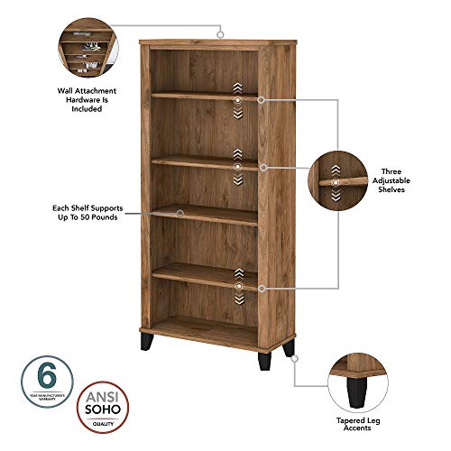 Bush-Furniture-Somerset-60W-Office-Desk-with-Lateral-File-Cabinet-and-5-Shelf-Bookcase
