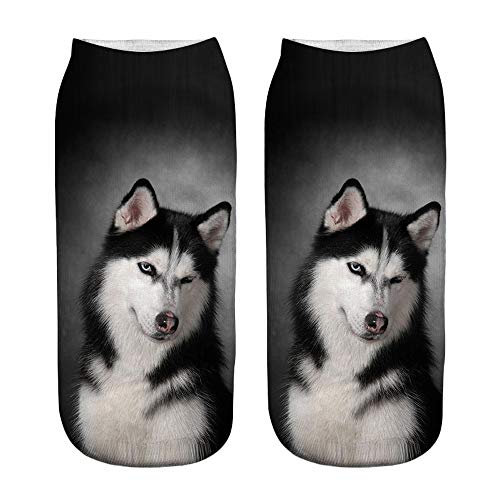 BXzhiri New Popular Funny Unisex Short Socks Novelty 3D Cat Printed Anklet Socks
