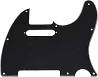 Vista 22 de KAISH Carcasa de 8 agujeros para guitarra Tele, placa antiarañazos TL, mate negro, 1 capa, para Telecaster de EE. UU./México