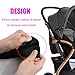 Universal 18.9 Inch Handle Sleeve Cover for Baby Stroller, Universal Stroller Handle Cover, Stroller Handlebar Cover Infant Toddler Pram Bar Dust Proof Handle, Black