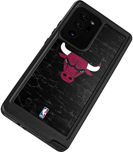Skinit Waterproof Phone Case Compatible with Samsung Galaxy Note20 Ultra 5G - Officially Licensed NBA Chicago Bulls Black Distressed Design