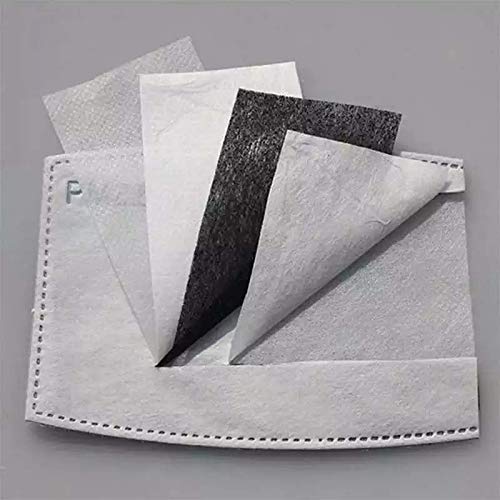 Seekay 10pcs PM2.5 Activated Carbon Filter Replaceable Anti Haze Filter Paper for Mask