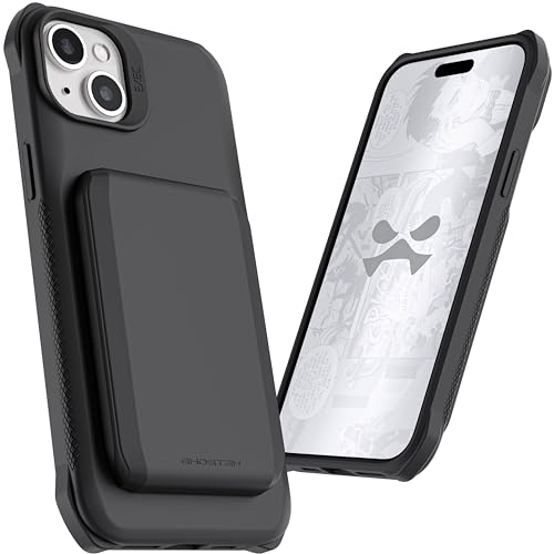Funda cartera iPhone 15 Plus Ghostek Exec con tarjetero magnético extraíble negro 2