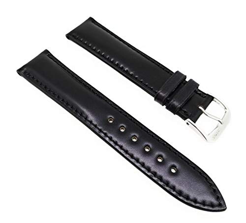 Rios Cordovan pasek do zegarka Chicago 22 mm czarny pasek całkowicie wyprodukowany w Niemczech