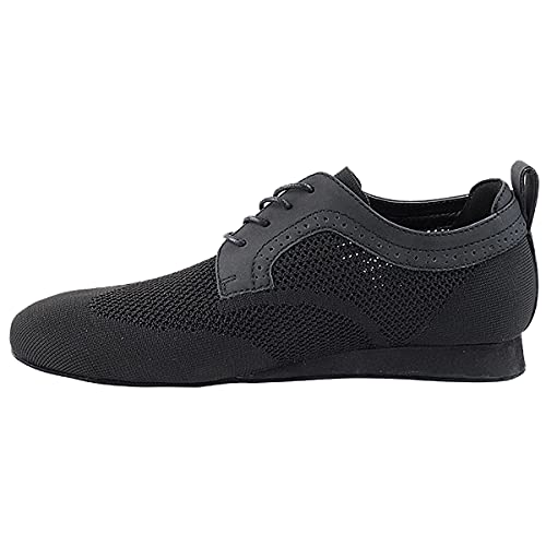 Men's Ballroom Latin Salsa Sneaker Dance Shoes Black Knit Mesh & Man-Made Nubuck Upper Sero107Bbxeb Comfortable - Very Fine 11.5 M Us [Bundle Of 5] #TOP3