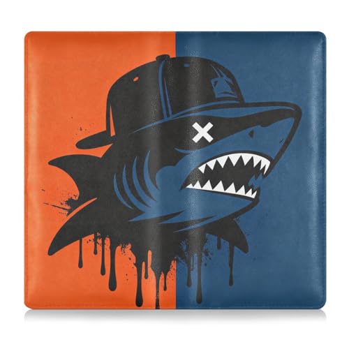 tplaotee Street Style Shark - Cartera de piel de alta calidad para seguro de coche y tarjeta de registro para licencia de conducir, tarjetas y documentos esenciales