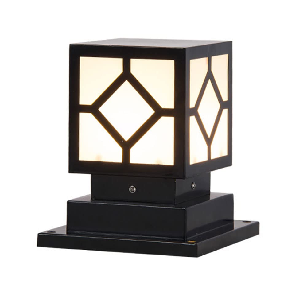 Zewnętrzne Proste Kwadratowe Światło Słupkowe Oprawa Oświetleniowa Do Słupków Trawnikowych Pier Mount Vintage Post Lamp Wodoodporna Lampa Ogrodowa IP54 Do Ogrodu Ogrodowego Dekoracje Na
