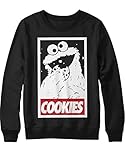 besonders weich Sweatshirt Cookie Monster Cookies C980015 Schwarz S