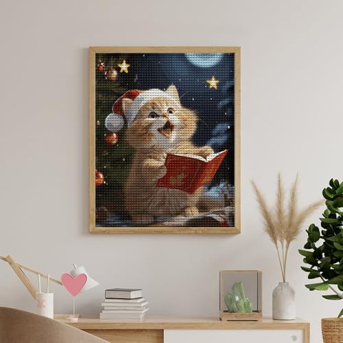 Kit broderie diamant chat chantant pour une ambiance cosy
