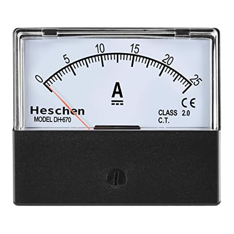 Heschen Rechteckiges Panel montiertes Strommessgerät Amperemeter Tester, DH-670, DC 0-25A, Klasse 2.0 Cover