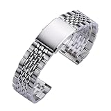 TABAGFKFNV Cinturino for orologio da polso in acciaio inossidabile venduto da 20 mm a 22 mm for uomo donna con fibbia pieghevole(20mm)