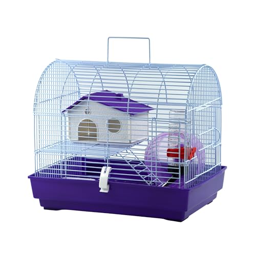 Jaula para Hámster Roborowski Jaula para Hamster jaulas Hamsters pequeña Bebedero comedero (174MORADO)