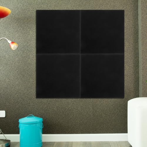 Uonlytech 12 piezas paneles acústicos autoadhesivos de alta densidad para estudio en casa, paneles de pared insonorizantes resistentes al fuego para control de sonido miniatura 6