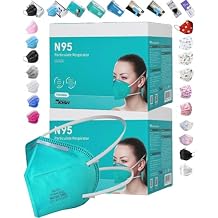 BYD DE2322 Disposable Particulate Respirator Single Use Individually Wrapped 20 Pack1 Box,Foldable Safety Face Mask w. Head StrapNot Ear Loopfor Tight Fit Cheek & Chin,Adjustable Metal Nose Bridge
