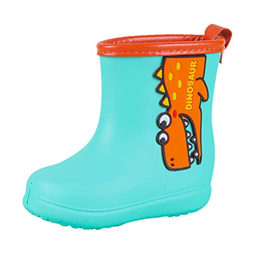 Cartoon Children's Rain Boots Non Slip Children Water Shoes Classic Children Rainboots Toddler Size 4 Shoes Girl (Green, 20.00)