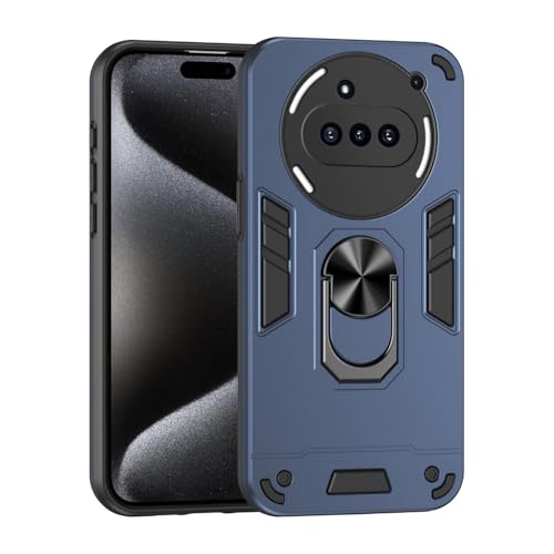 Wigento Für Nothing Phone 3a Armor Magnet Metall Ring PC Schutz Handy Hülle Case Blau