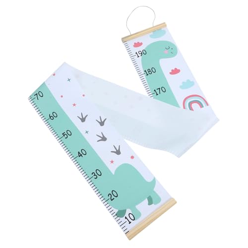 Roleader Regla Colgante de Medición de Altura Diseño de Animales de Madera y Lienzo, Adecuado para Decoración de Pared en Habitación Infantil o Guardería