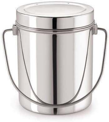 Stainless Steel Milk Storage Can with Lid (Milk Pot)(Silver) (1.5 Liter)
