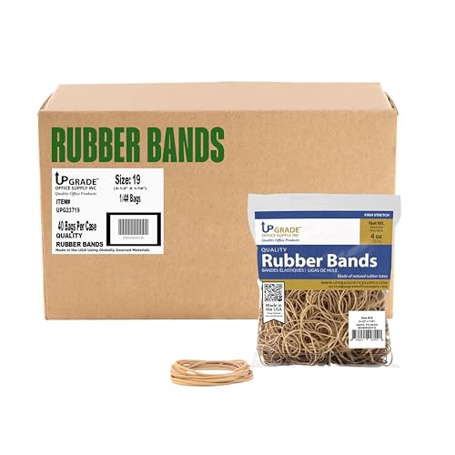Rubber Bands, Size 19, 12,480 bands in 40-pack case
