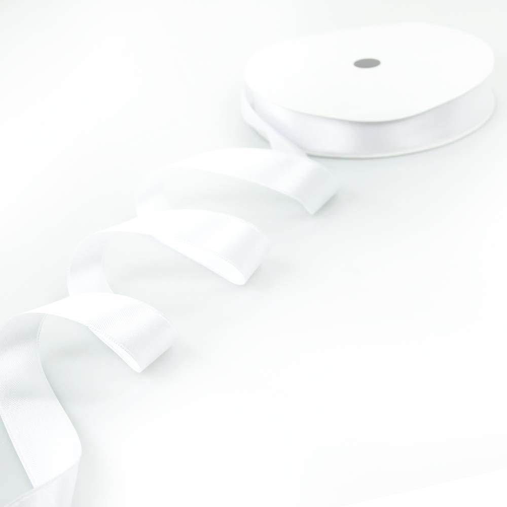 ItemWidth Ruban en satin Blanc 15 mm Longueur 500 m